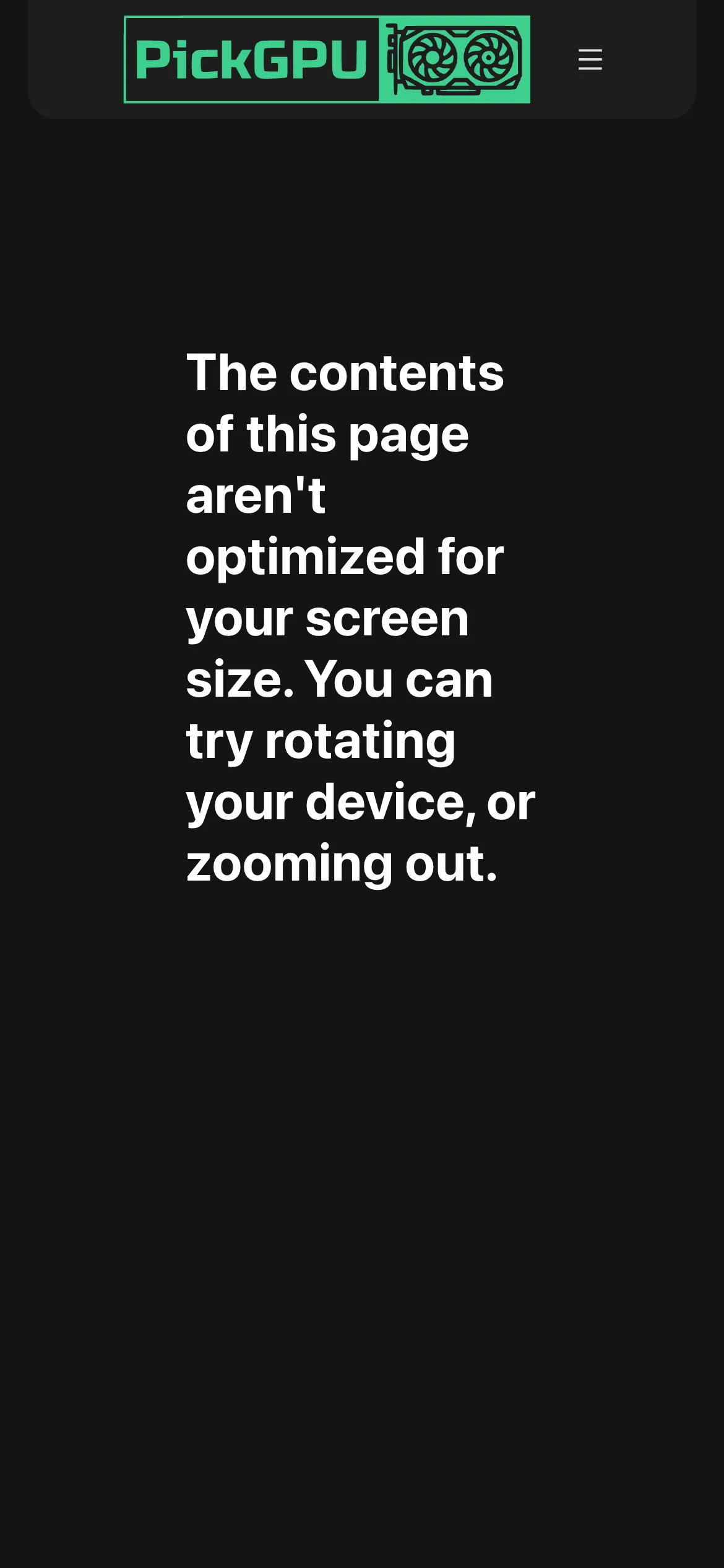 The blocked mobile table view